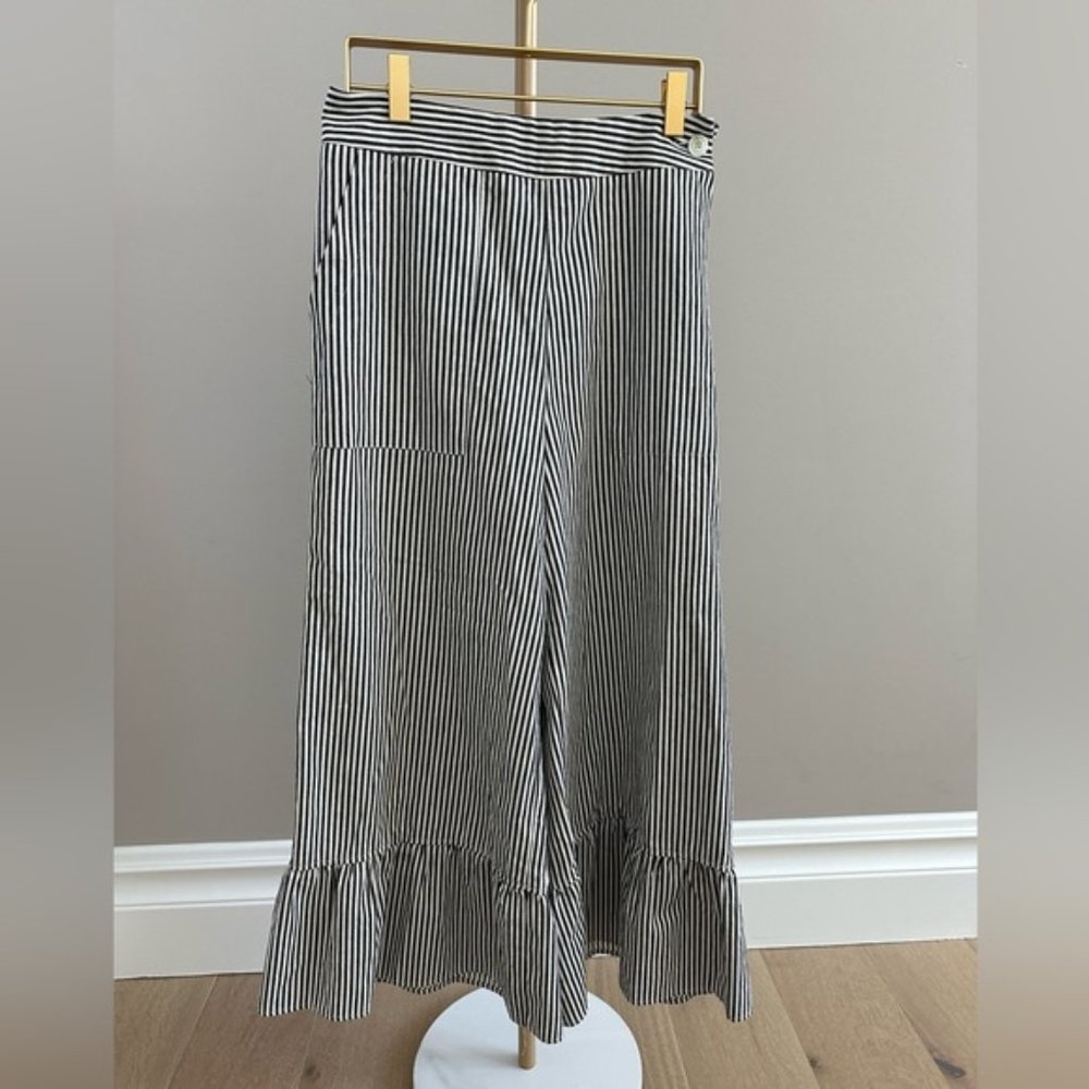 Striped Black and White Women's Pants